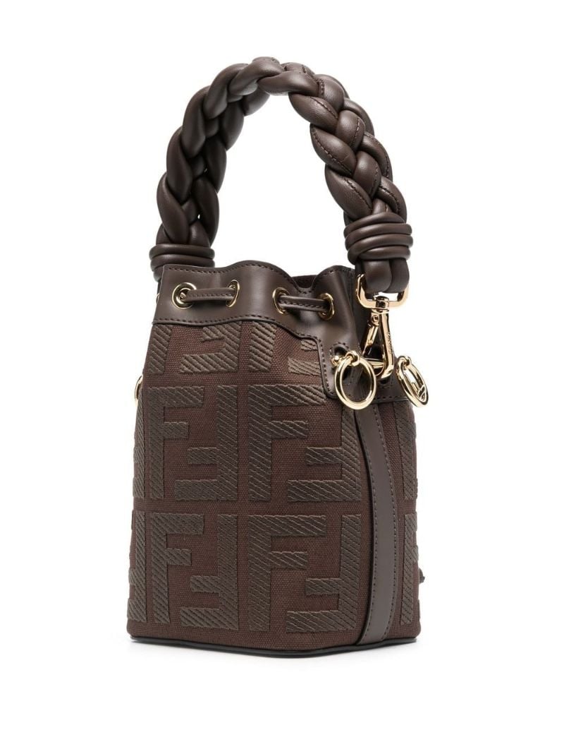 Brown Ff Jacquard Bucket Bag