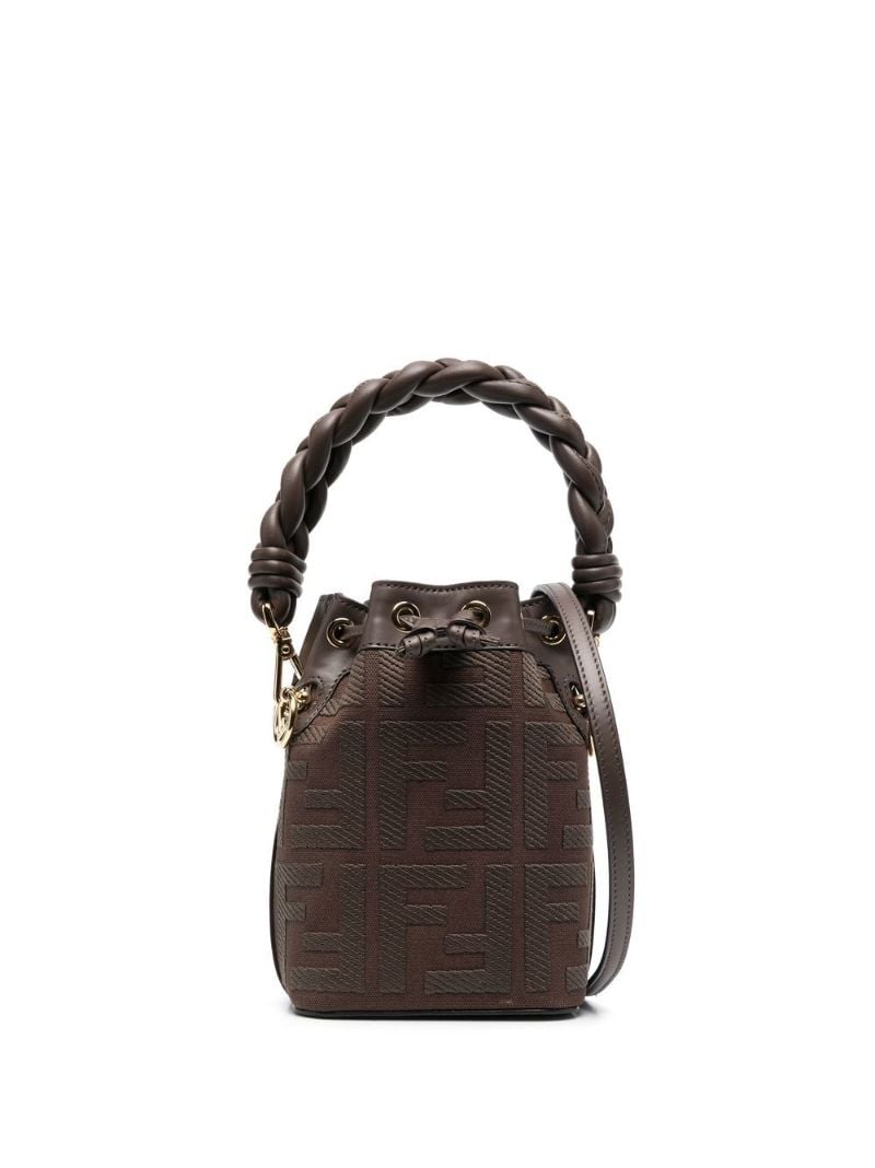 Brown Ff Jacquard Bucket Bag