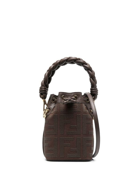 Brown Ff Jacquard Bucket Bag