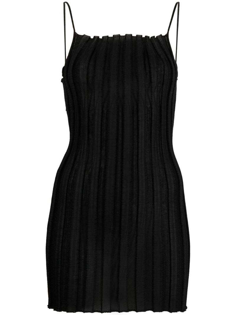 Black Katrine Rib Knit Dress