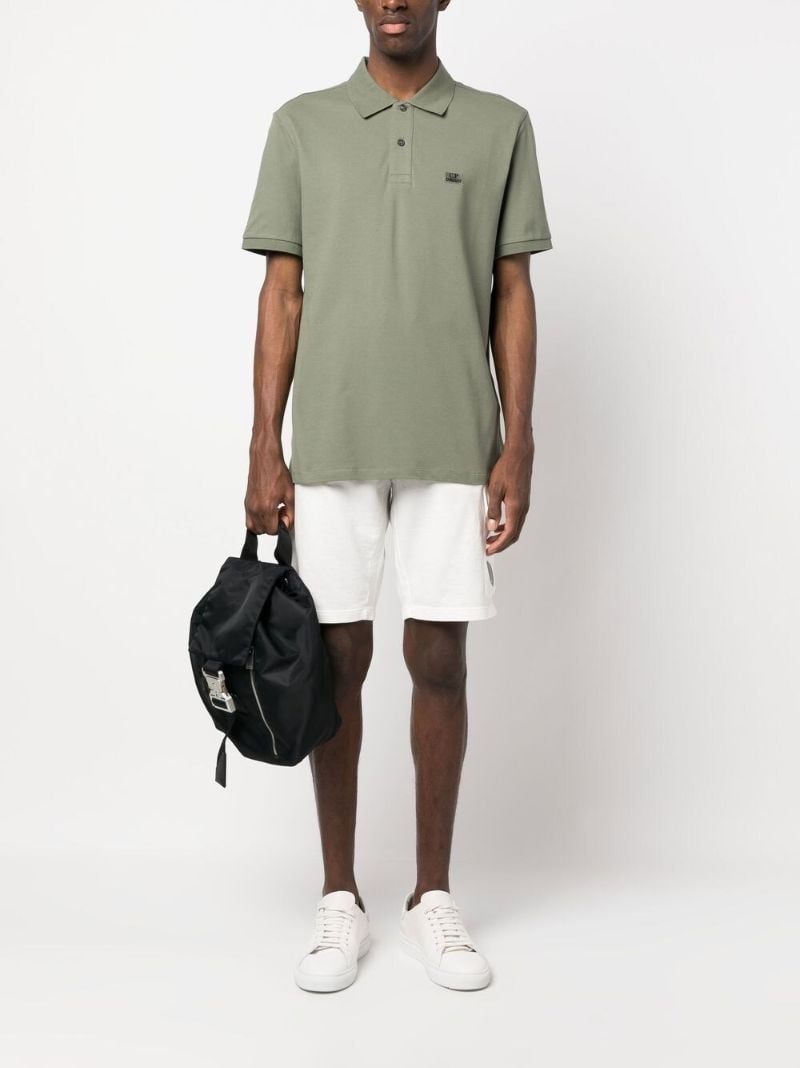White Cotton Fleece Track Shorts
