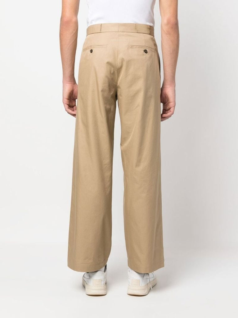 Neutral Straight-leg Tailored Trousers