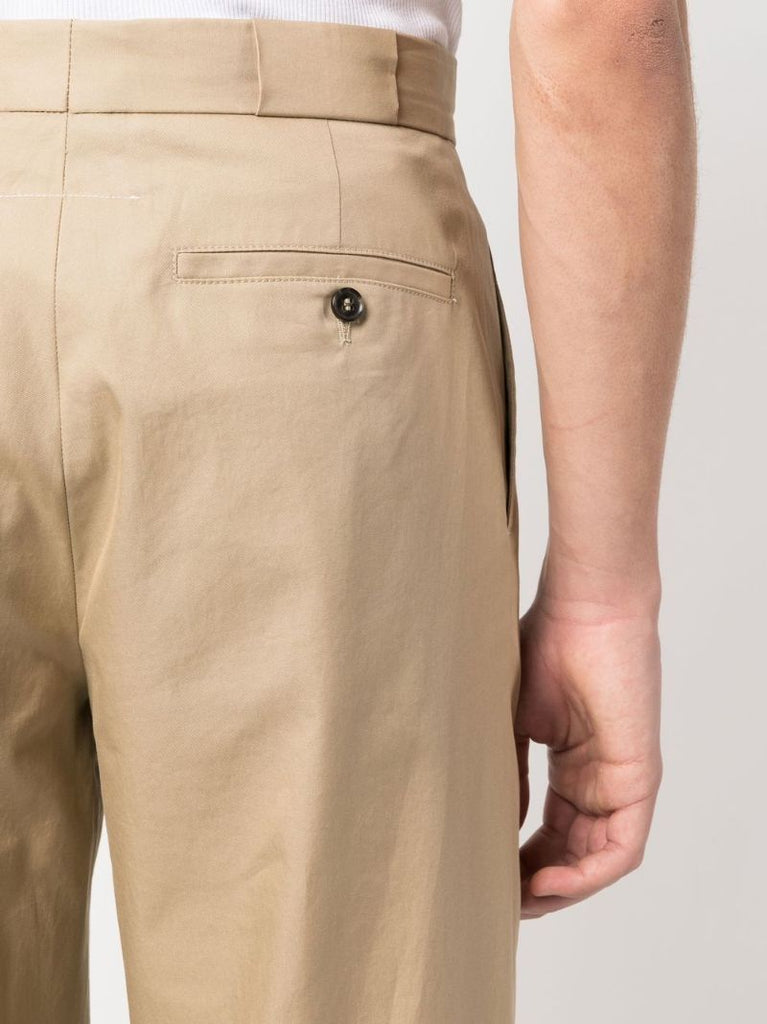 Neutral Straight-leg Tailored Trousers