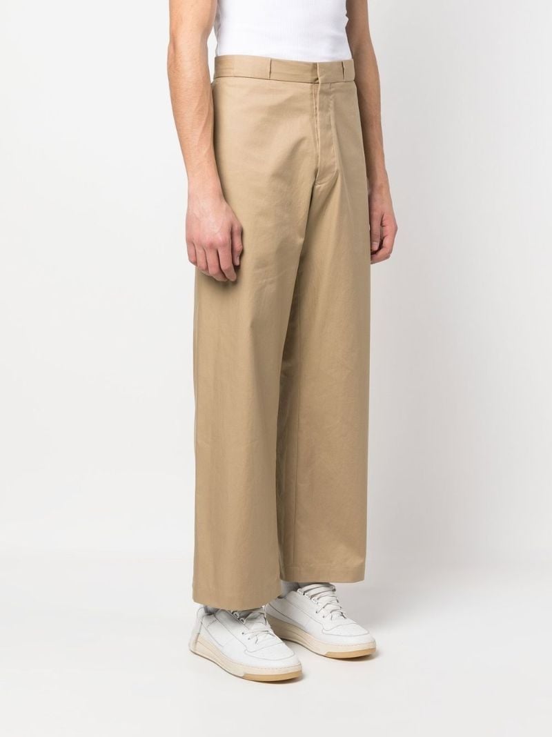Neutral Straight-leg Tailored Trousers