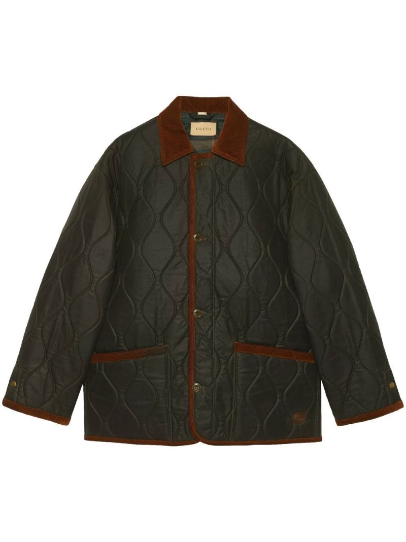 Green Quilted Cotton Jacket