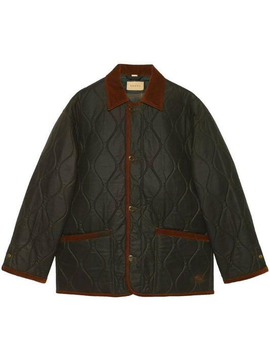 Green Quilted Cotton Jacket