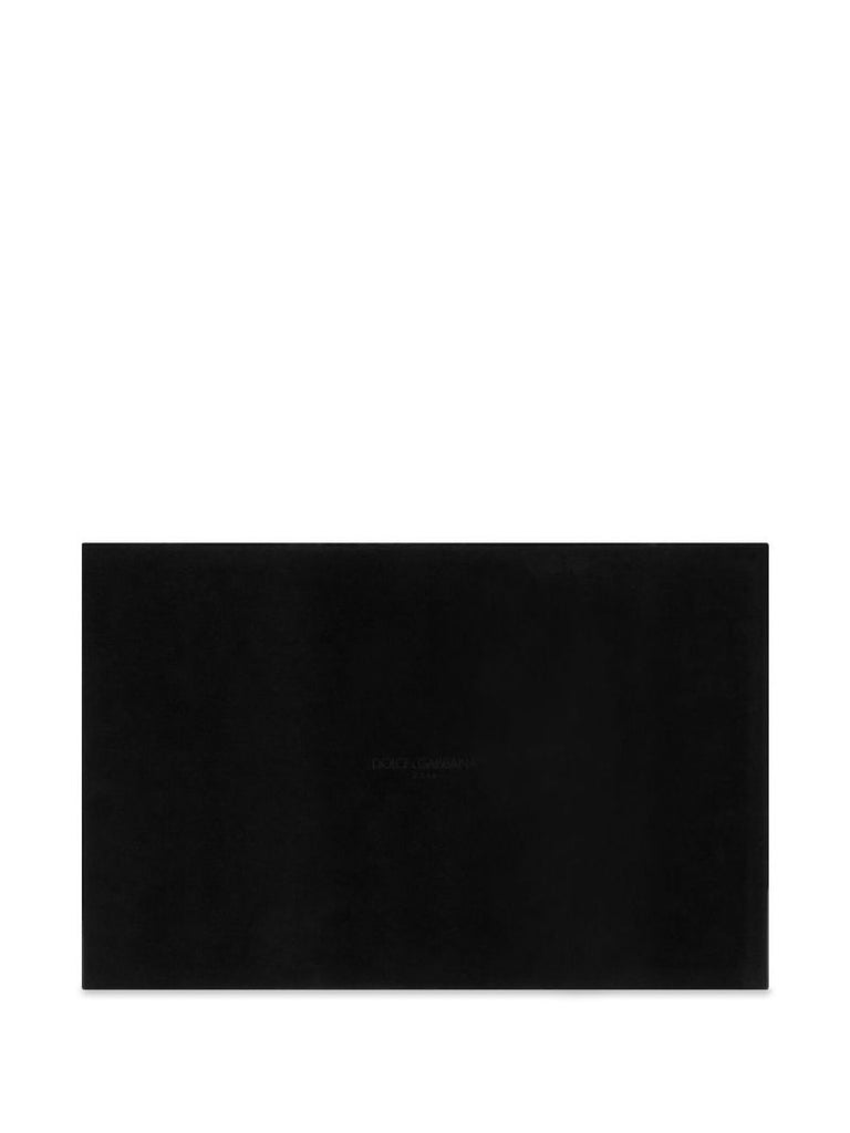 Black Dg Logo Print Wood Tray