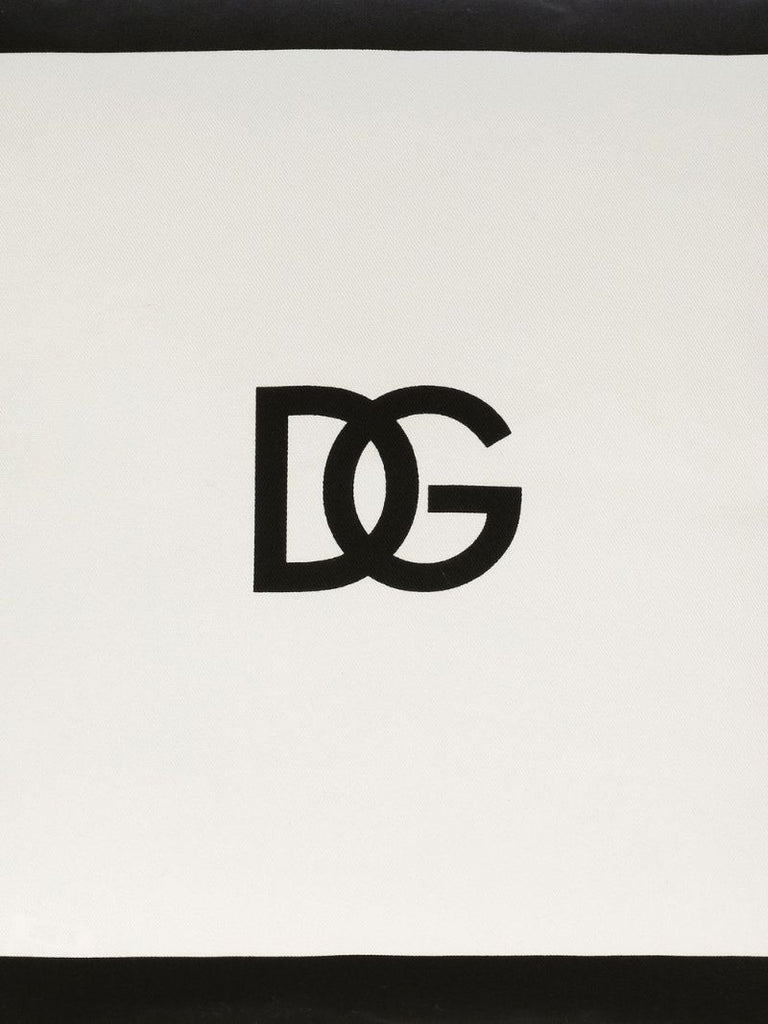 White Dg Logo Cushion