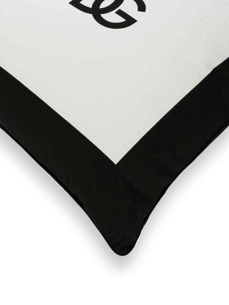 White Dg Logo Cushion