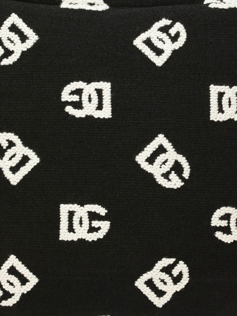 White and Black Double Face Dg Logo Cushion