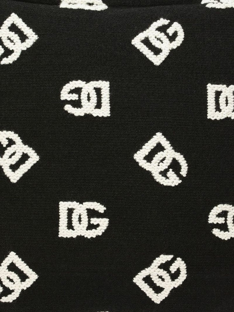 White and Black Double Face Dg Logo Cushion