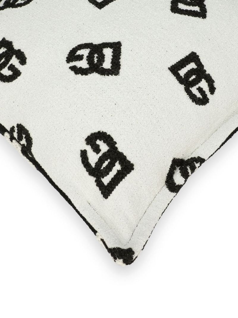 White and Black Double Face Dg Logo Cushion