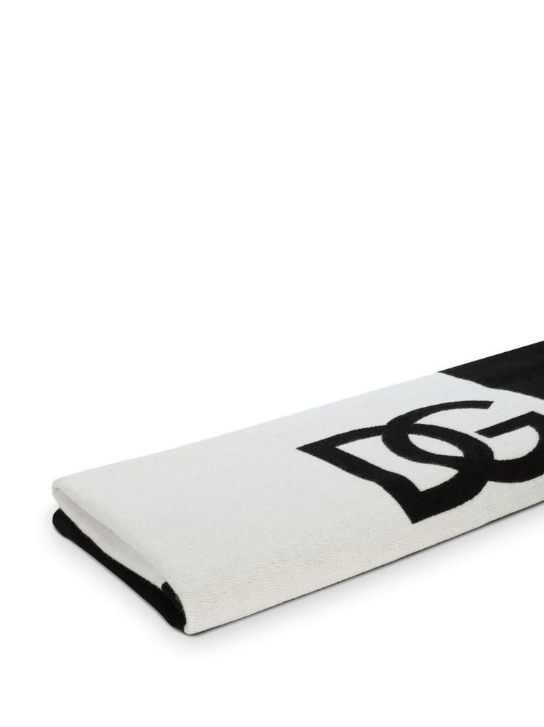 Black Dg Logo Cotton Blanket