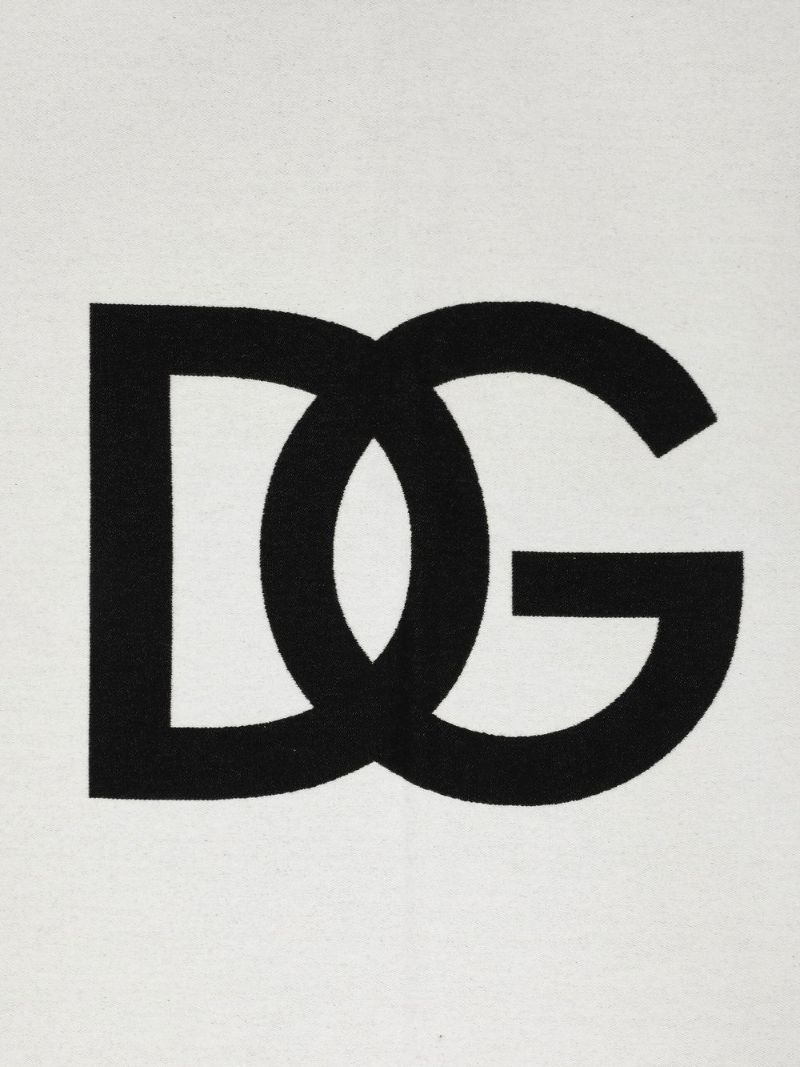Black Dg Logo Cotton Blanket