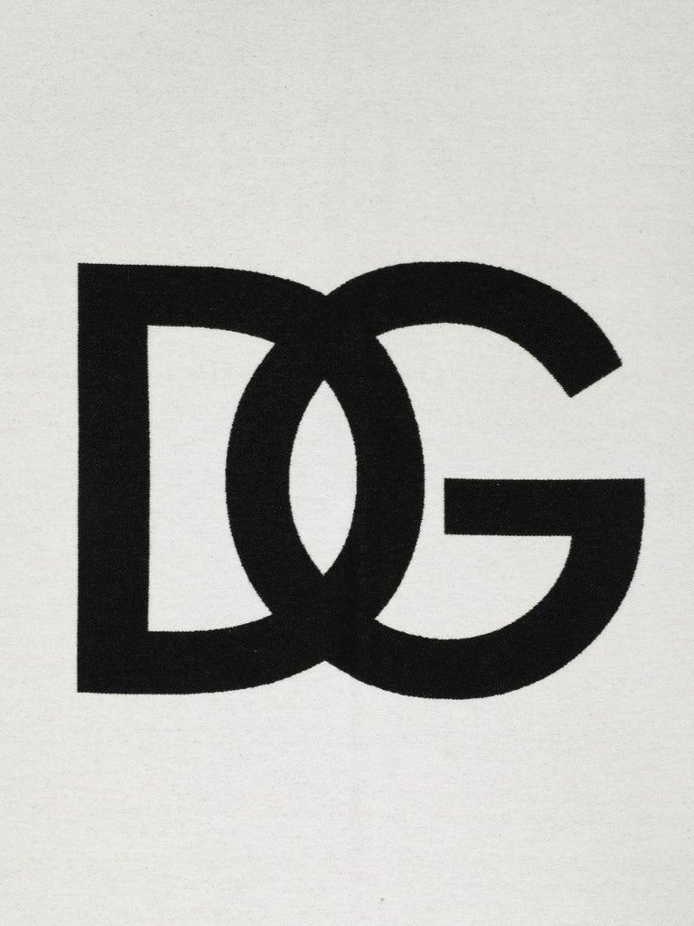 Black Dg Logo Cotton Blanket