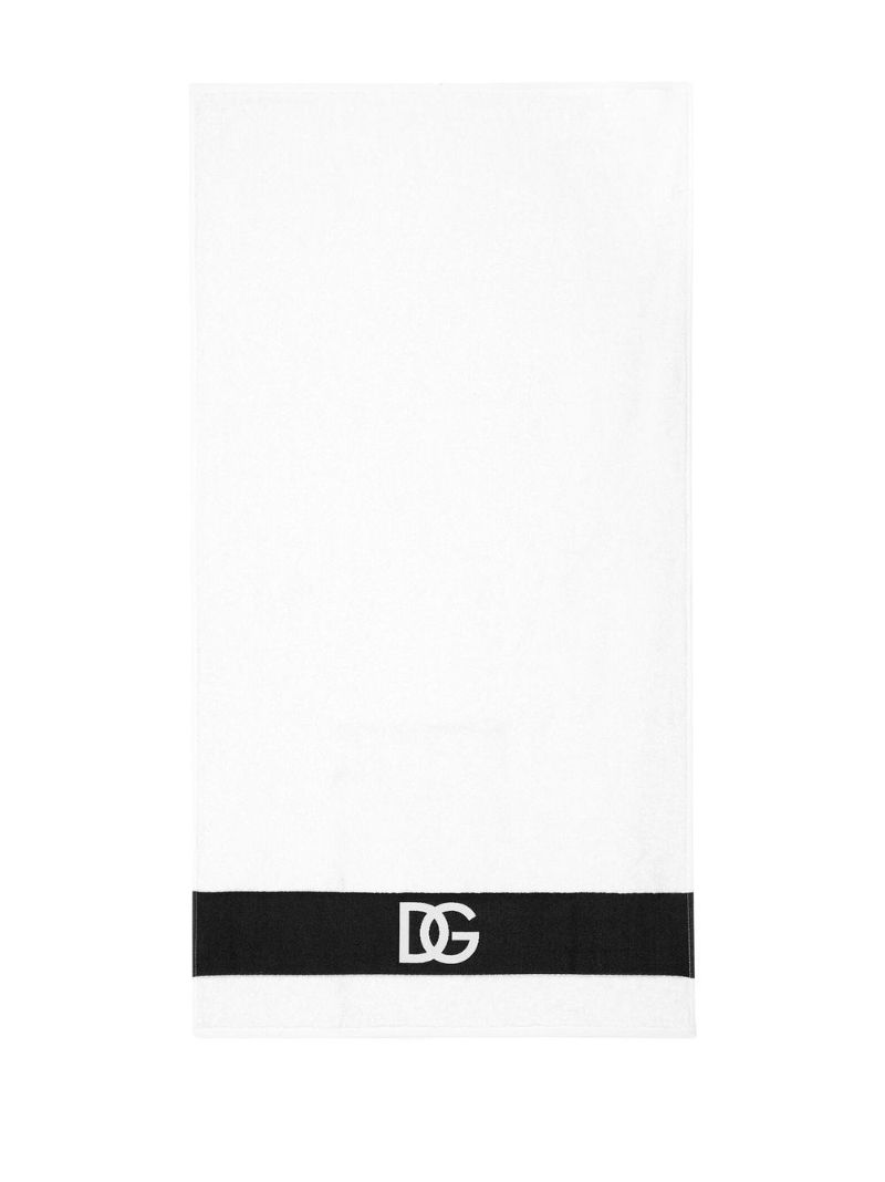 White Dg Logo Towel Set