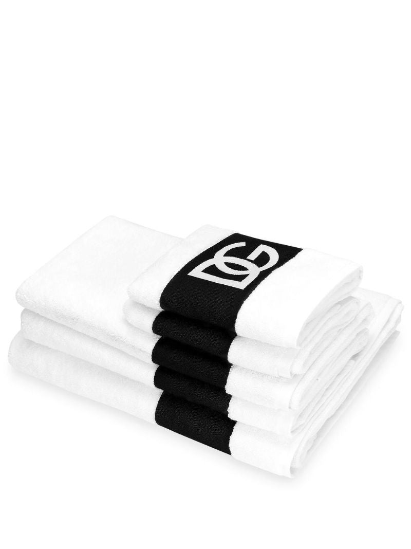 White Dg Logo Towel Set