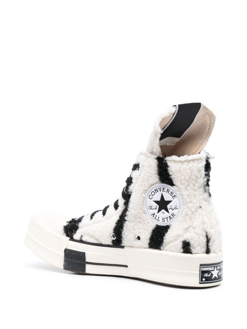 X Converse White Shearling High-top Sneakers