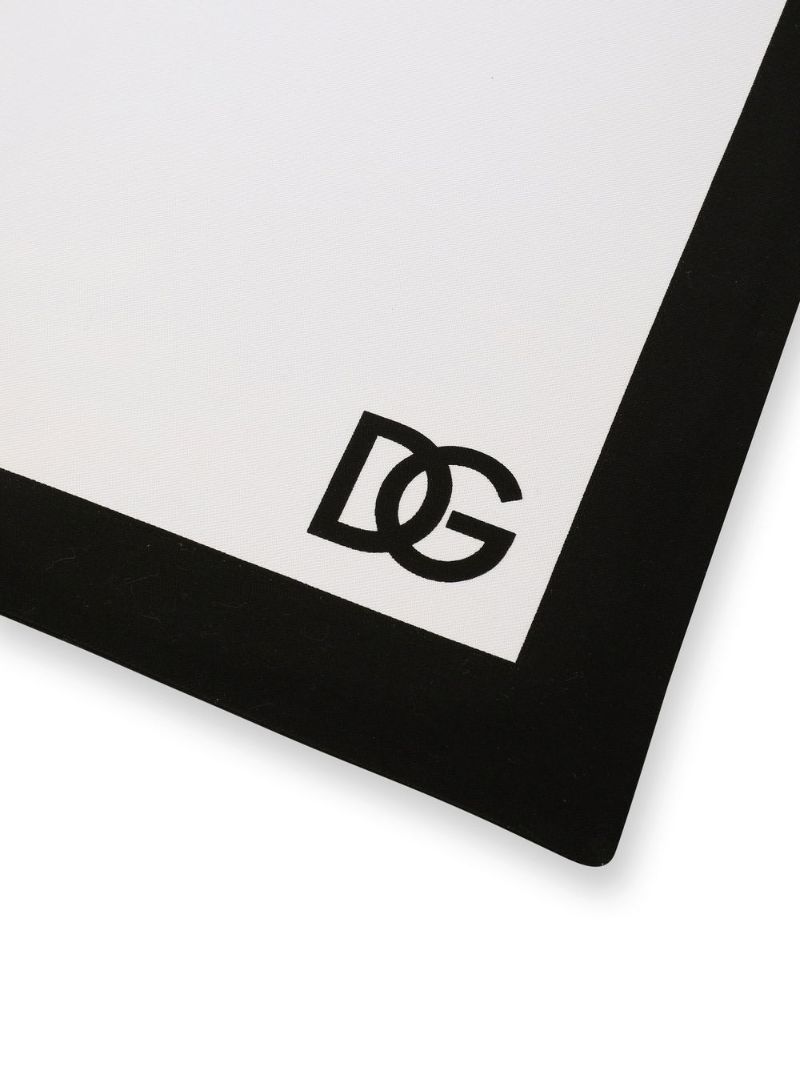 White Dg Logo Print Placemat