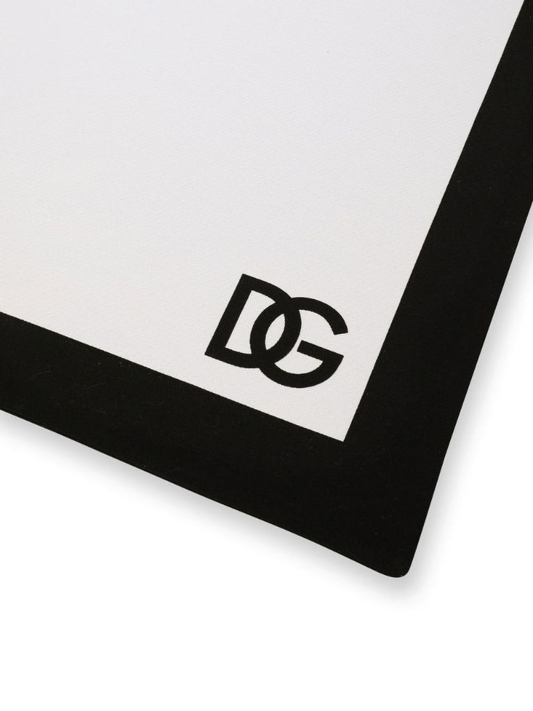 White Dg Logo Print Placemat