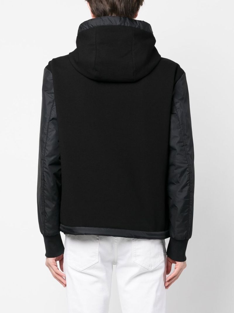 Black Logo Plaque Hooded Jacket