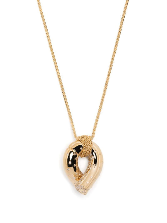 18k Yellow Gold Oera Diamond Pendant Necklace