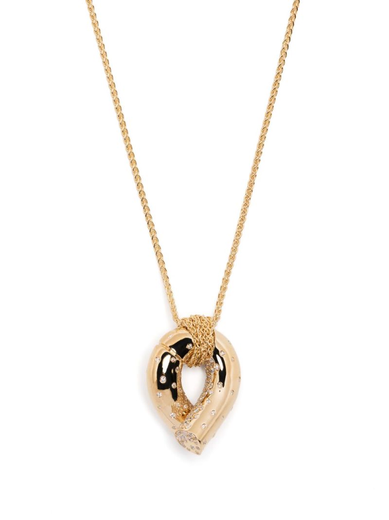 18k Yellow Gold Oera Diamond Pendant Necklace