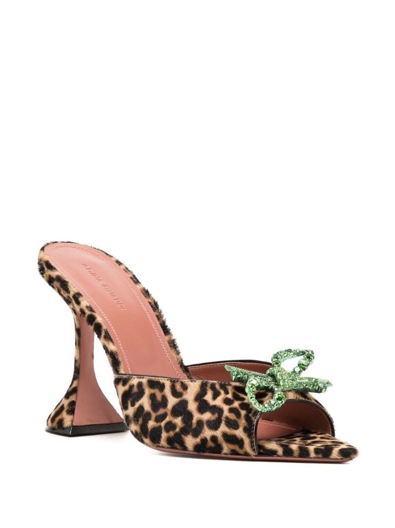 Brown Rosie 95 Leopard Print Mules