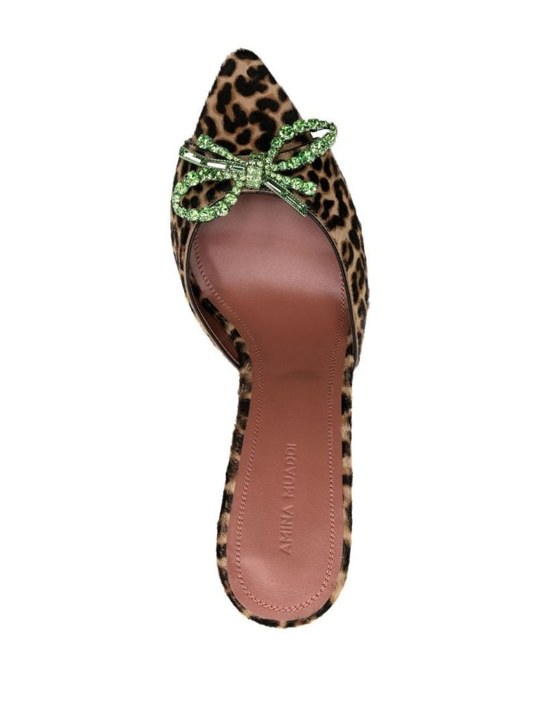 Brown Rosie 95 Leopard Print Mules