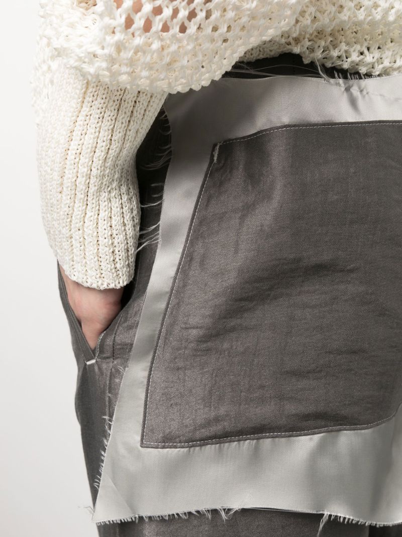 Grey Slit Slim Trousers