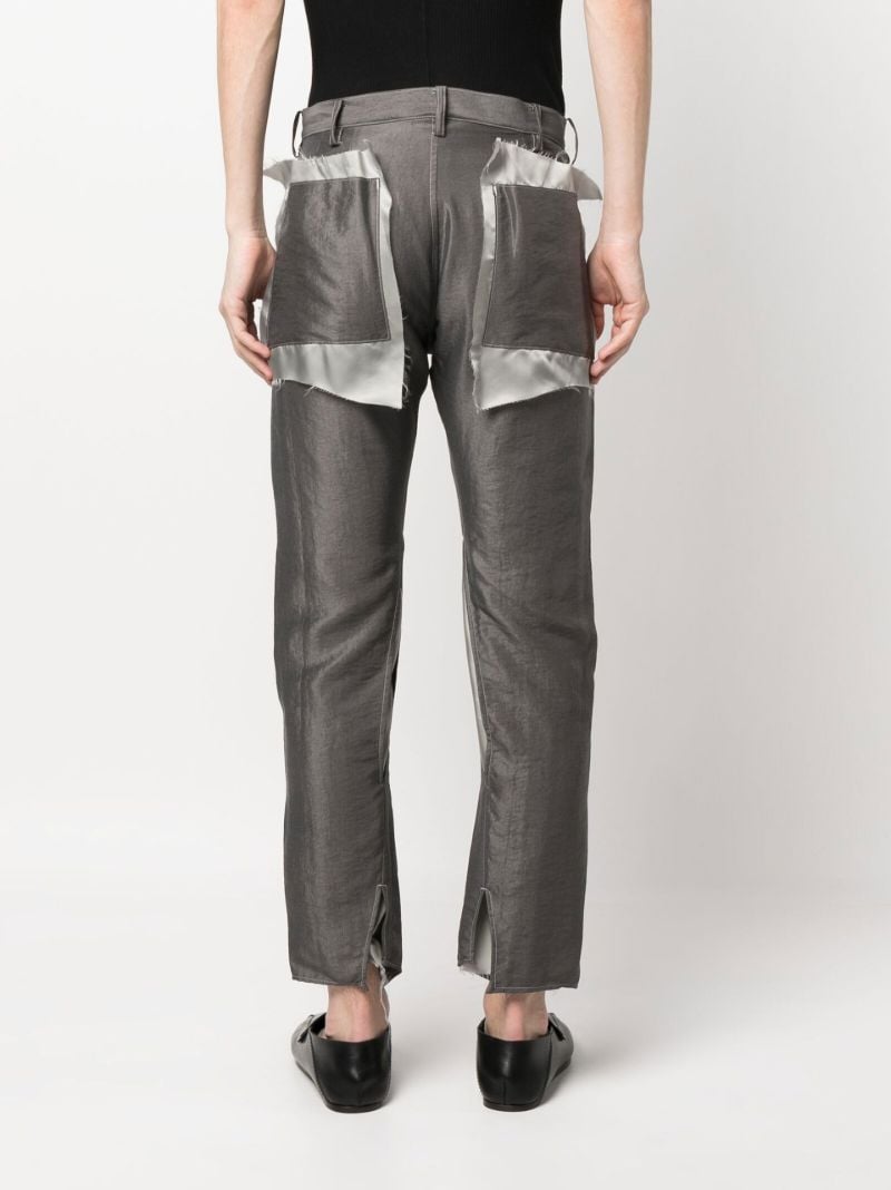 Grey Slit Slim Trousers