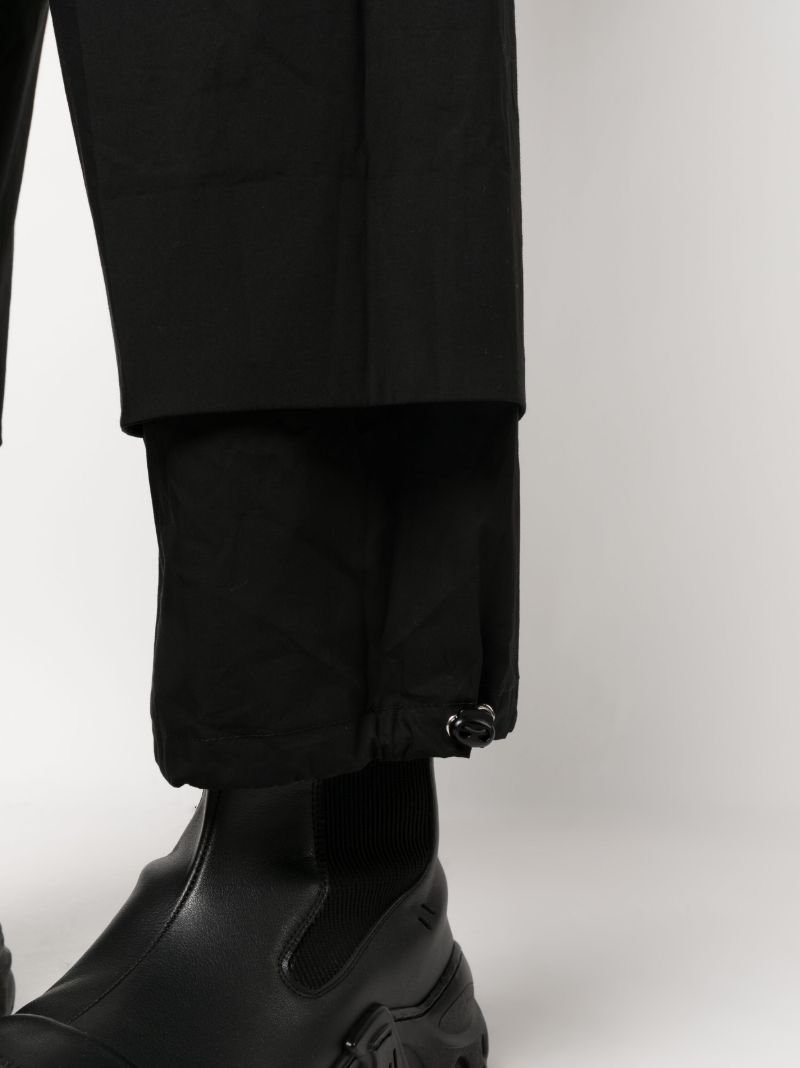 Black Cropped Cotton Trousers