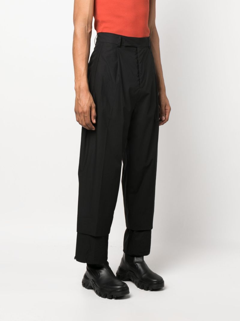 Black Cropped Cotton Trousers