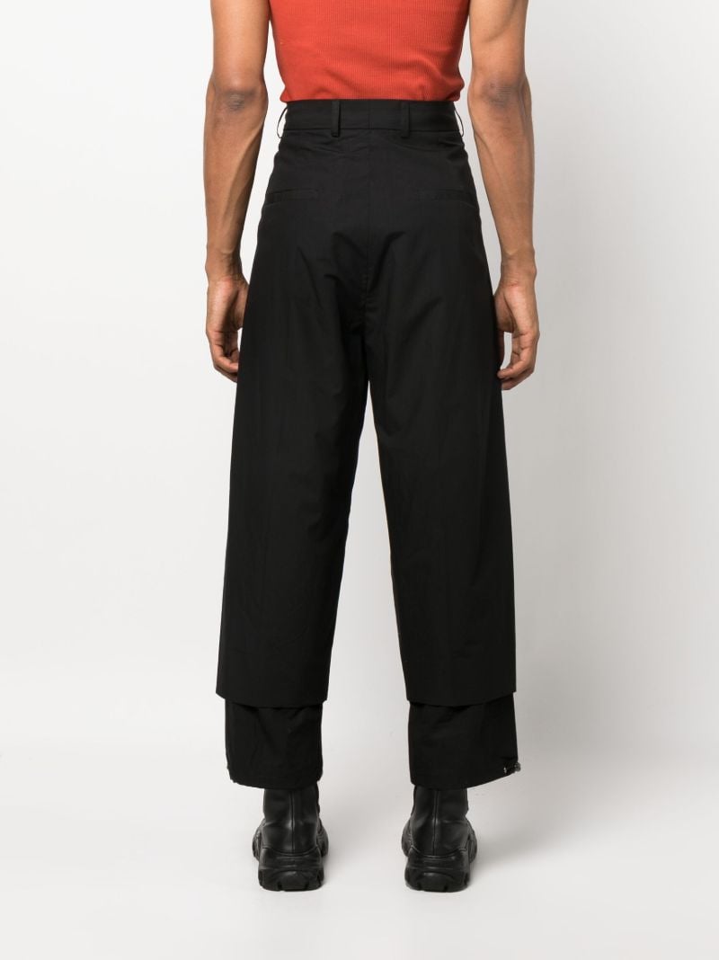 Black Cropped Cotton Trousers