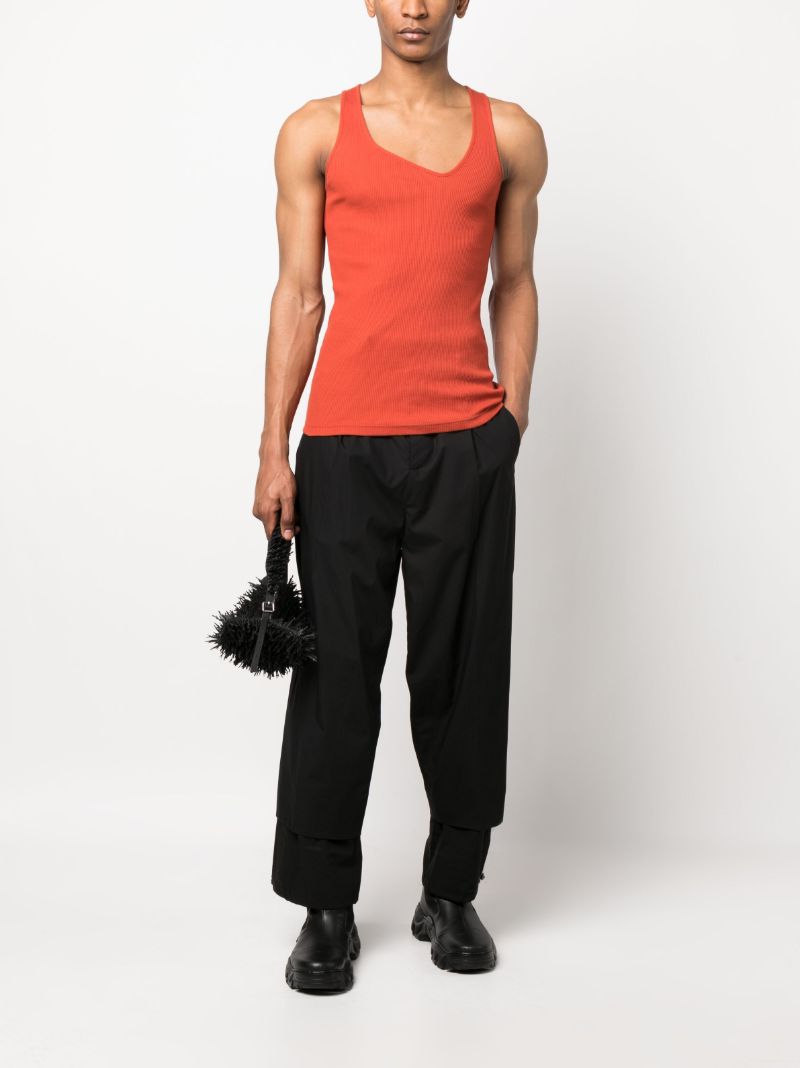 Black Cropped Cotton Trousers