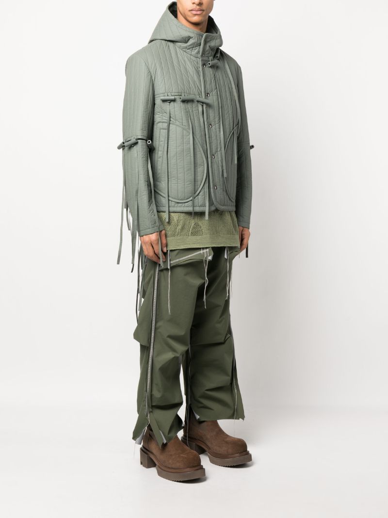 Green Tyvek Drawstring Bomber Jacket