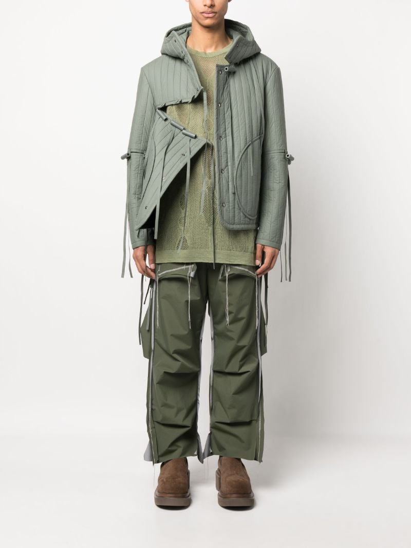 Green Tyvek Drawstring Bomber Jacket