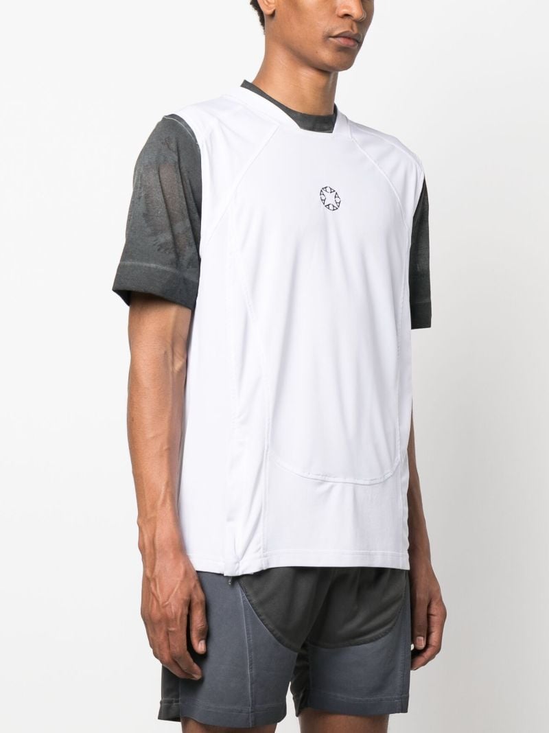 White Logo Print Top