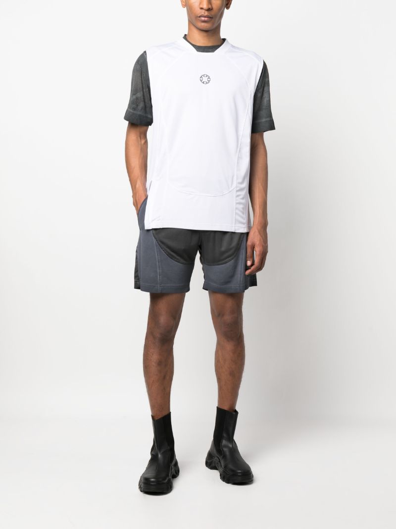 White Logo Print Top