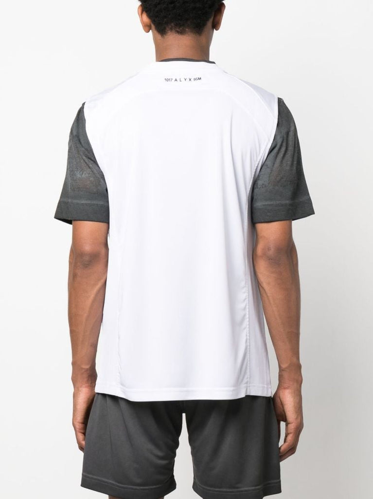 White Logo Print Top
