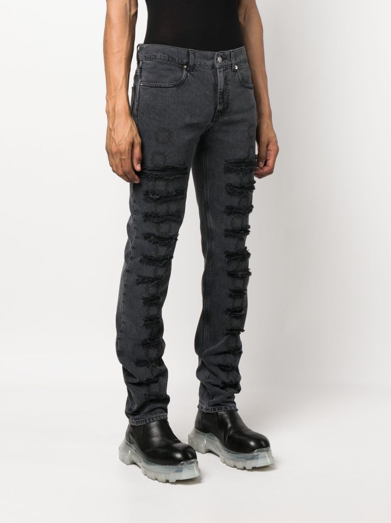 Black Slashed Skinny Jeans