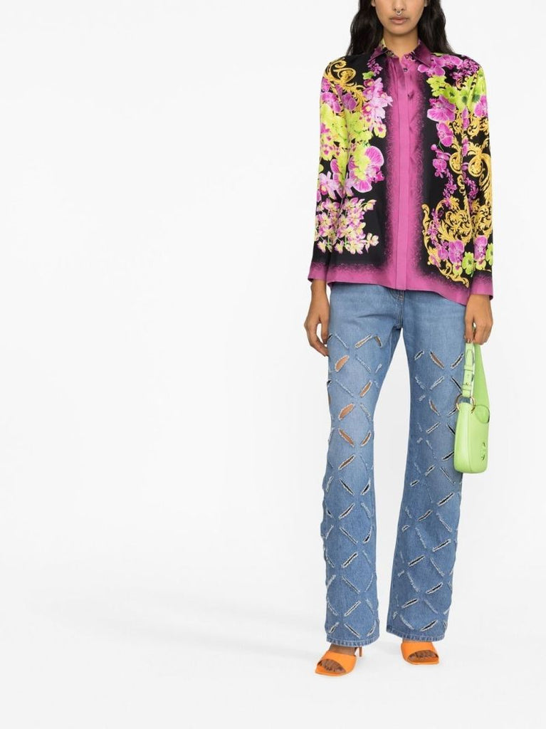 Pink Medusa Orchid Silk Shirt