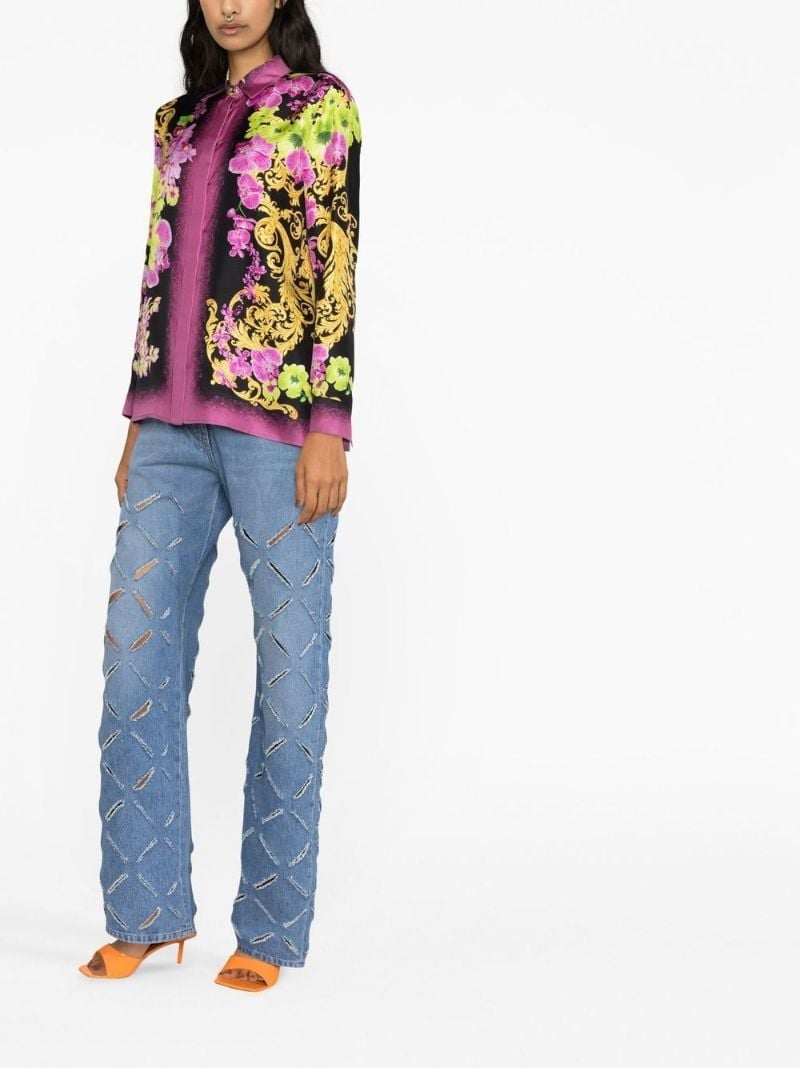 Pink Medusa Orchid Silk Shirt