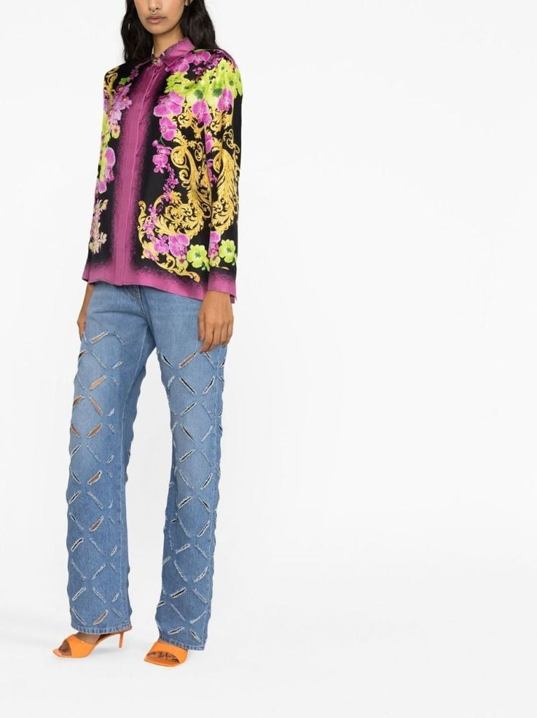 Pink Medusa Orchid Silk Shirt