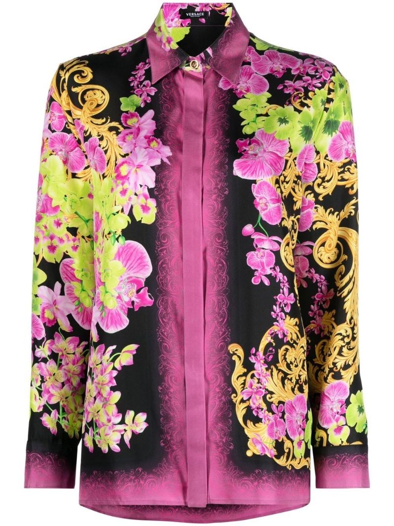 Pink Medusa Orchid Silk Shirt