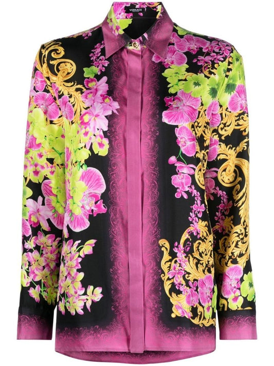 Pink Medusa Orchid Silk Shirt