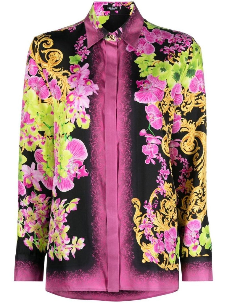 Pink Medusa Orchid Silk Shirt