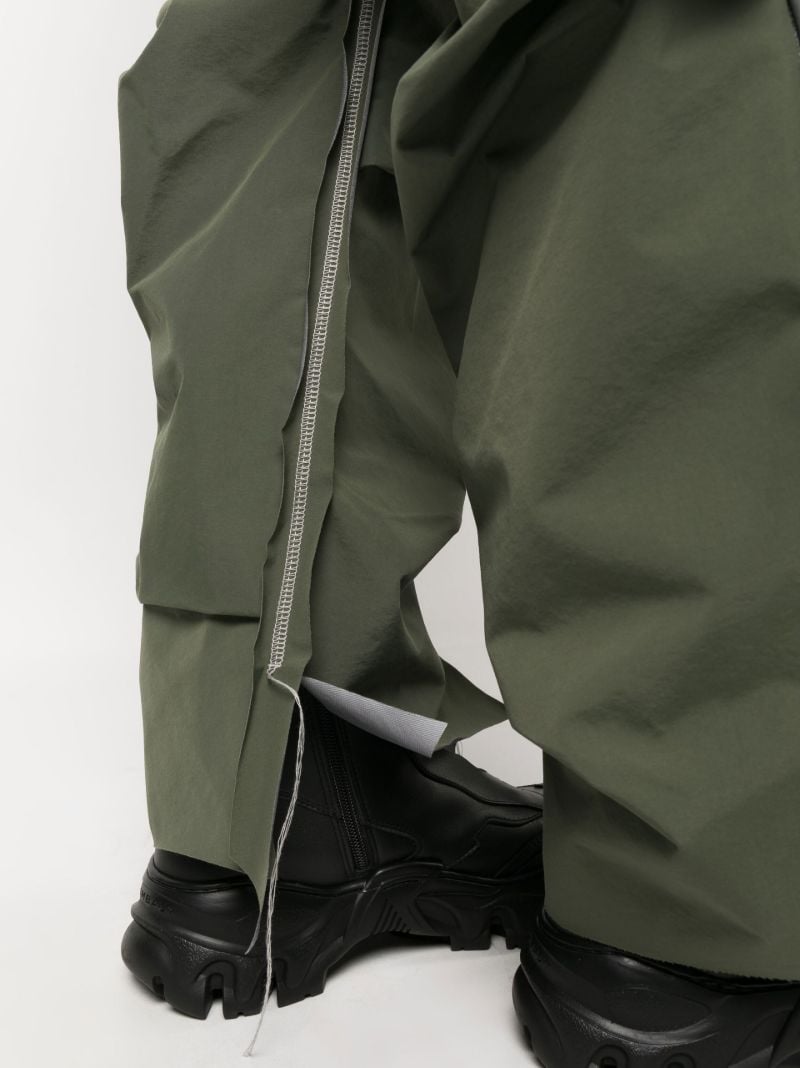 Green Draped Wide Leg Trousers