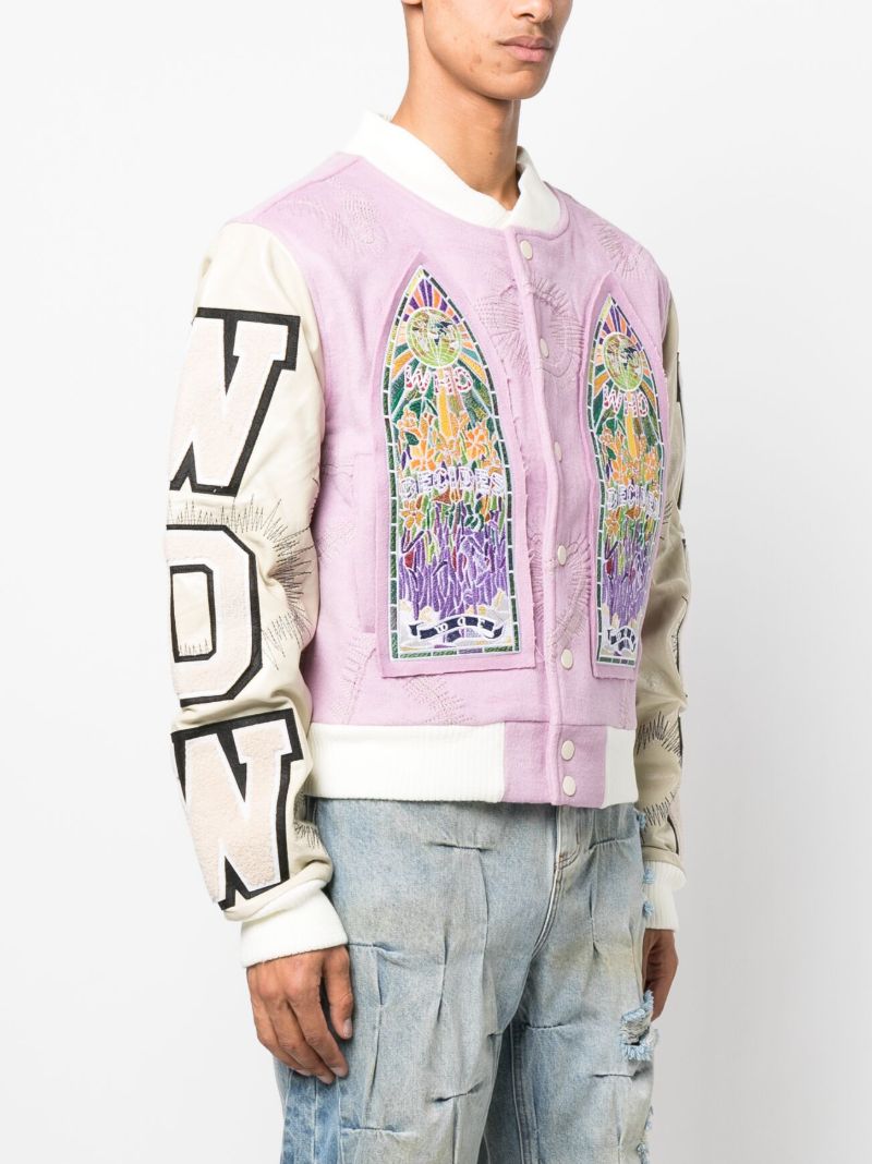 Pink Namesake Embroidered Bomber Jacket