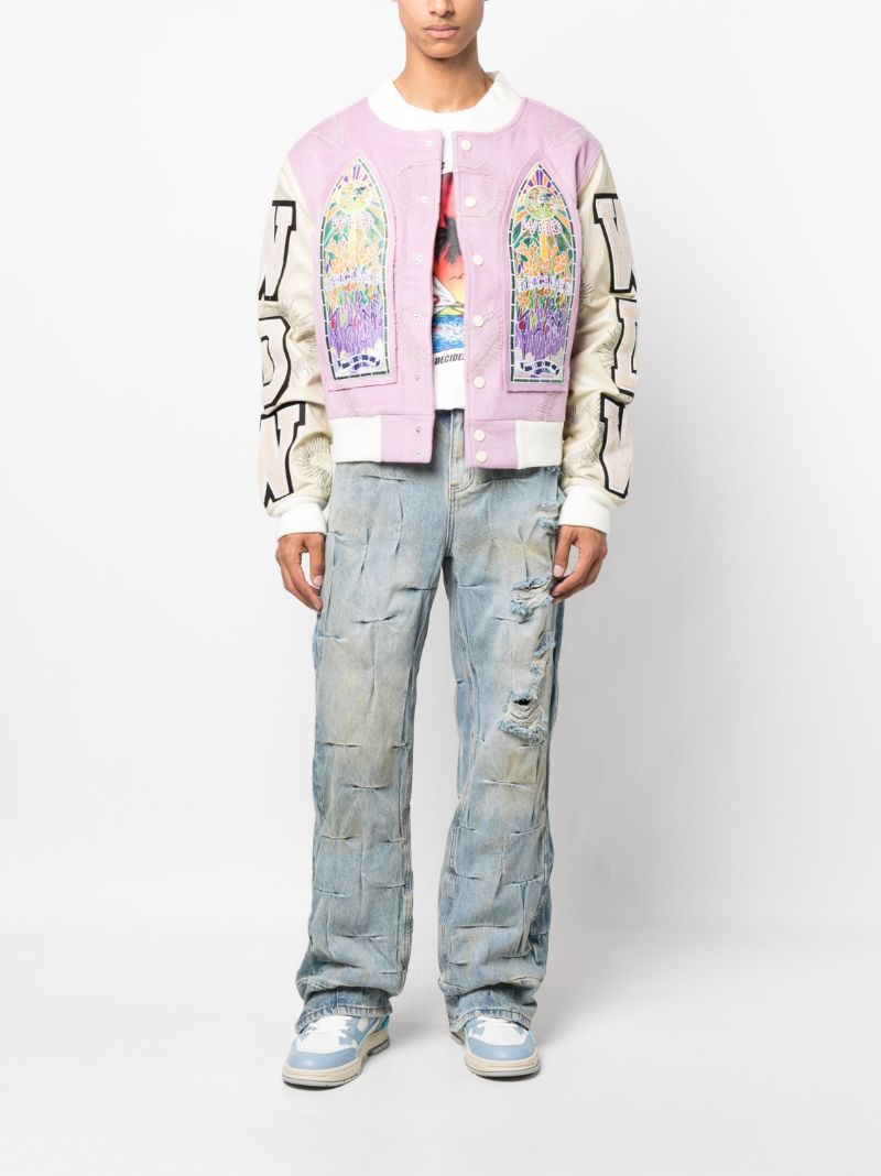 Pink Namesake Embroidered Bomber Jacket